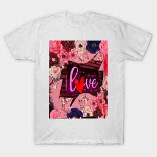 Love framed in flowers T-Shirt